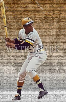 E956 Roberto Clemente Pirates Hit Baseball 8x10 11x14 16x20 Photo