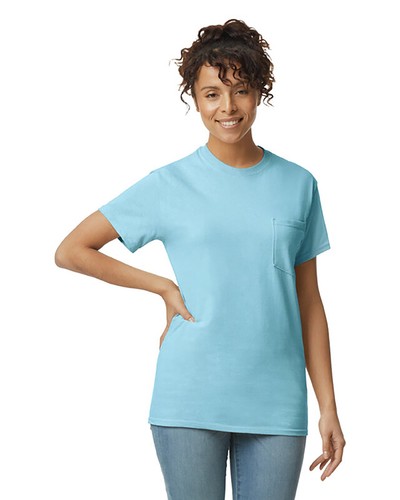 GD201 Gildan 2300 Adult Short Sleeve Ultra Cotton Crew Neck With Pocket T-Shirt - Picture 6 of 16