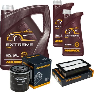DENCKERMANN Inspektionspaket MANNOL Extreme 5W-40 7L für Hyundai i20 Active 1.0