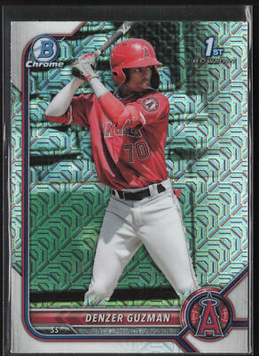 #ad 2022 Bowman Denzer Guzman BCP 138 1st Mojo Refractor Los Angeles Angels $1.59