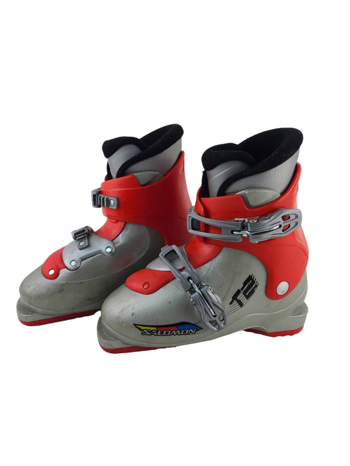 Salomon Performa T2 Stivali Sci Giovani Rosso Grigio Mondopoint 19 0 240 mm