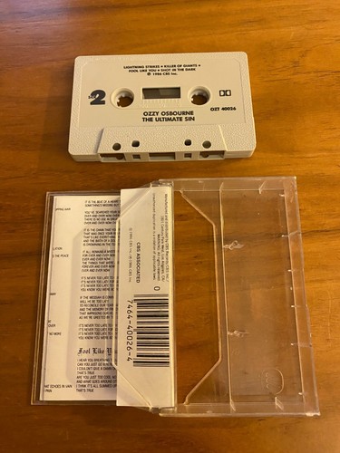 Ozzy Osbourne - The Ultimate Sin Cassette Tape 1986 CBS OZT 40026 Heavy Metal 80 - Picture 7 of 7