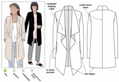 Style Arc Schnittmuster Estelle Jacke Damen Größen 18-30