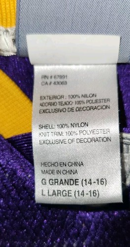 Vikings On Field Reebok Brett Favre #4 Jersey - Youth Large (14-16) - Picture 6 of 8