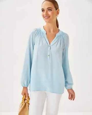Lilly Pulitzer Elsa Silk Top Bluette