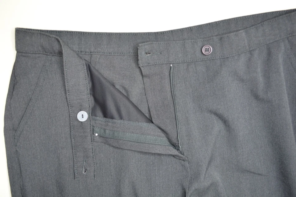 Investments Size 16P PETITE SHORT Womens GRAY Straight Leg TROUSER Dress PANTS - Image 4 of 4