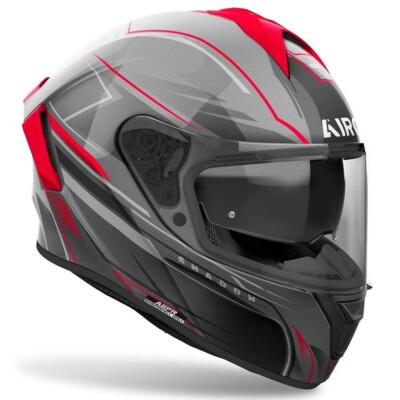FULL FACE HELMET DOUBLE VISOR AIROH SPARK 2 22.06 SHADOW RED GLOSS SIZE S