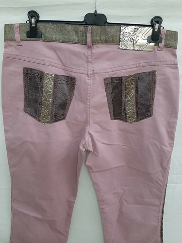 Gattinoni jeans donna woman tg 50 rosa rose oro pantalone pants giacca jacket - Imagen 4 de 10