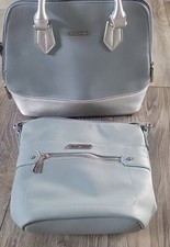 Borsa a tracolla e tracolla David Jones blu polvere ecopelle 2 borse totali