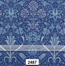  2487 TWO Paper LUNCHEON Decoupage Art Craft Napkins - Blue Design, Pattern