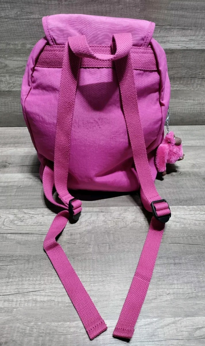 Kipling Firefly Pink Nylon Medium Backpack Bookbag With Arno The Monkey s-l400.jpg main image 3