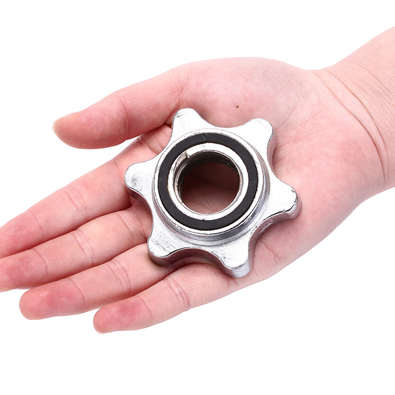 Standard weight lifting barbell dumbell bar spin lock collar clamps x1
