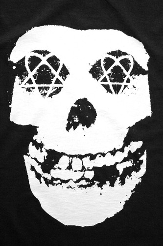 HIM x Misfits MASHUP Lyric His Infernal Majesty Fiend Heartagram Horror Punk Tee - Picture 3 of 10
