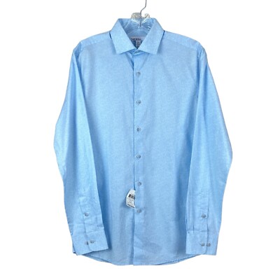 Bar III Dress Shirt Men's Slim-Fit Performance Cotton Light Blue Long  Sleeve | eBay
