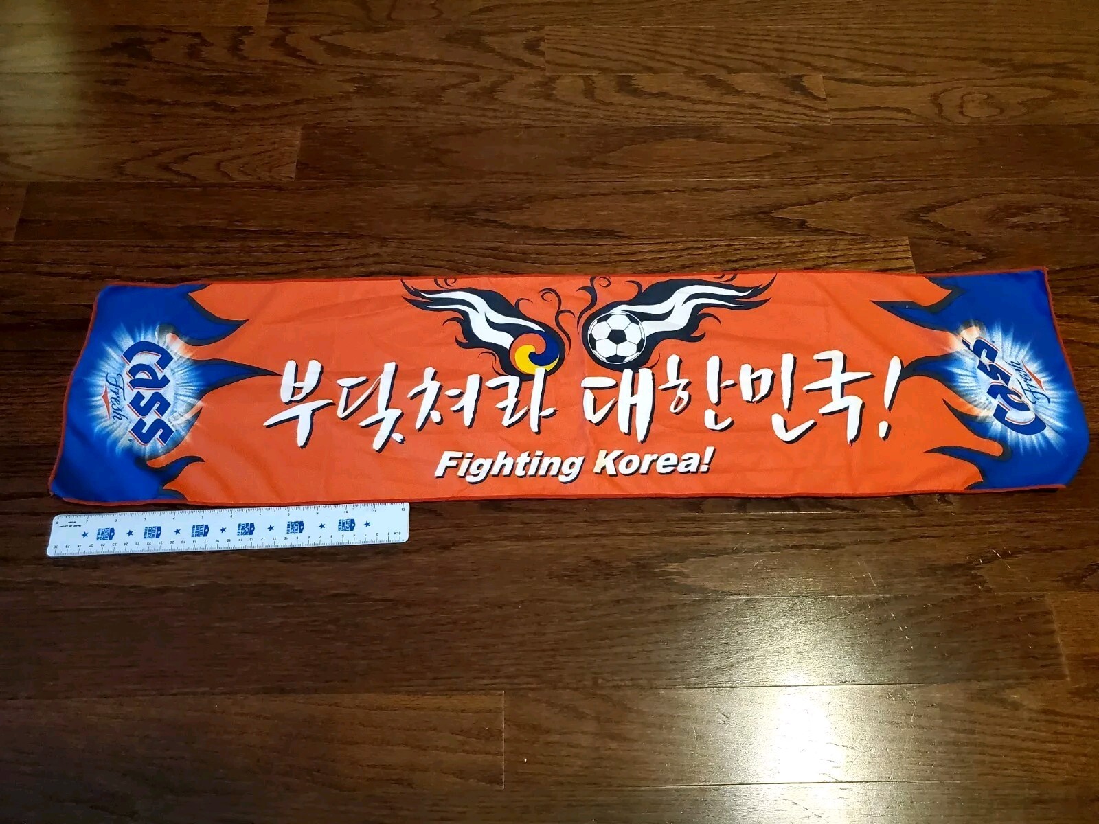De colección Cass Beer Fútbol Coreano Lucha Corea Fútbol ⚽ Bufanda Banner 1018