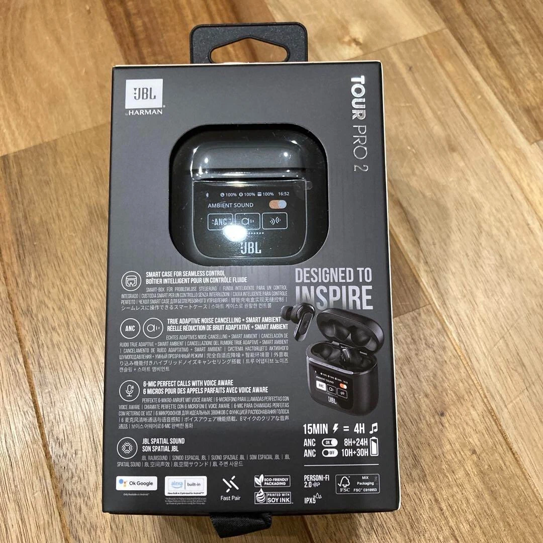 JBL Tour PRO2 Wireless Earphones Noise Canceling Smart Touch