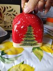 La Tee Da Fragrance Lamp Christmas Snowman Hand Painted w/ Wick & Ornate Topper — photo 4