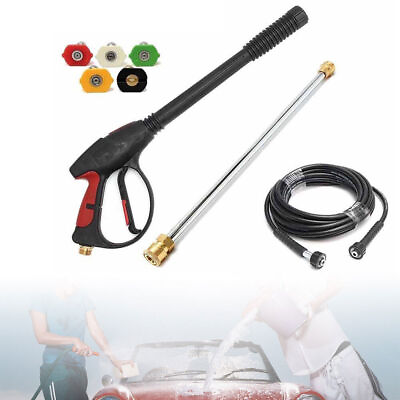 #ad 3000PSI Car Power Washer Spray Gun Wand Tip Hose Kit High Pressure Washing USA $38.88