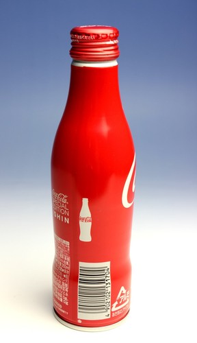 Coca Cola NEW Full ISHIN City Design Red Slim Aluminum Bottle Japan Unopened - Picture 8 of 8