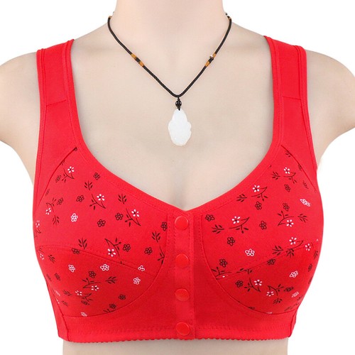Mujeres Damas Sujetador Floral Cierre Frontal Media Edad Lencería Ropa Interior Bralette - Imagen 18 de 18