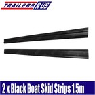 2 x Boat Trailer BLACK Skid Strips Teflon Grooved Slides Centre 50mm x 1.5M Long
