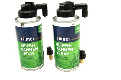 Reifenpannen - Spray, 2 x 150 ml, für Fahrrad - Motorroller, schneller helfer