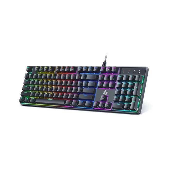 AUKEY KMG16 Mechanical GAMING Keyboard Blue Switches 104key 6-color  backlight