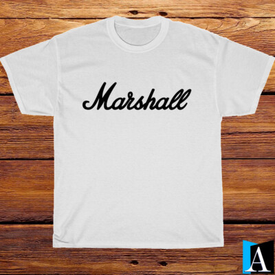 New Shirt Marshall Amplification Music Logo Black/Grey/Navy/W T-Shirt Size S-5XL