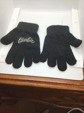 Girls - Barbie Winter Gloves - Black - One Size
