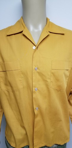 Vintage 1960s 70s The Royal Centurion Fruit Of The Loom Orange Dress Shirt - M - Picture 6 of 9