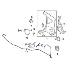For Nissan Versa Note 2014-2019 Nissan 788173WC0A Rear Left Stone Guard