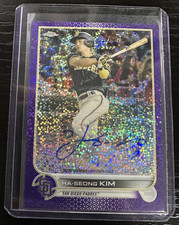 2022 Topps Chrome #CVA-HK Ha-Seong Kim Veteran Auto Purple Speckle #/299