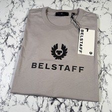 BELSTAFF Mens Ash Grey Signature Logo Phoenix T Shirt SIZE 2XL BNWT Authentic