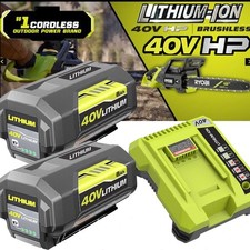 Battery / Charger For Ryobi 40V With LED Lithium-Ion 40-Volt OP406VNM OP40602