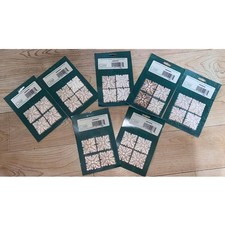 28 Pieces of Natural Wood Decorative Ornaments 2x2 7 Packages of 4 Each New