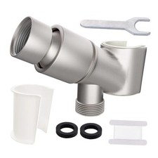 All Metal Handheld Shower Head Holder, Adjustable Shower Brass Brushed Nickel