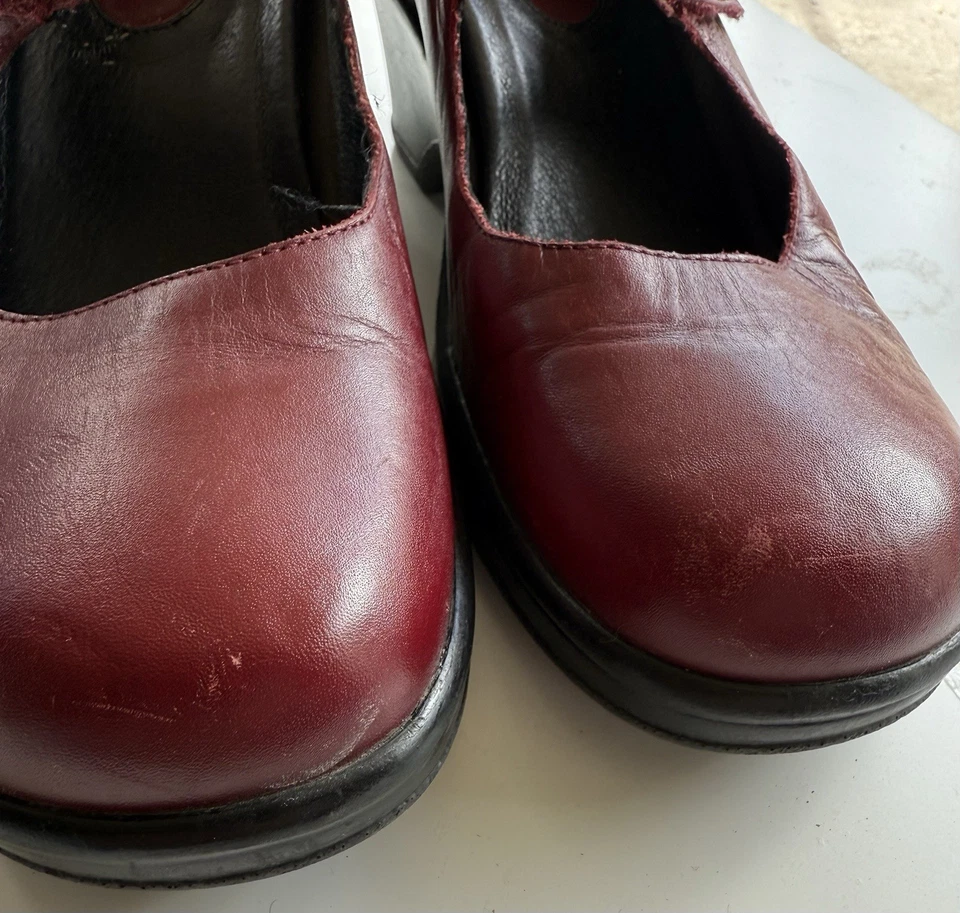 De colección Y2K Dansko Plataforma Mary Jane Mujer’s Talla 39 Cuero Sangre de Buey Twee Coqueta Foto 2 de 4