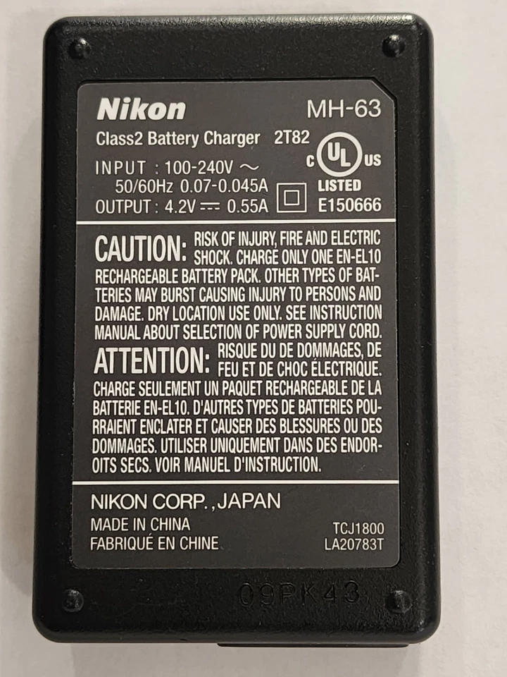 Cargador de batería OEM Nikon MH-63 para EL10 Coolpix S80 S5100 S3000 S230 S570 Foto 4 de 4