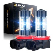 H11 H8 H9 LED Headlight Super Bright Bulbs Kit Clear 6000K High/Low Beam