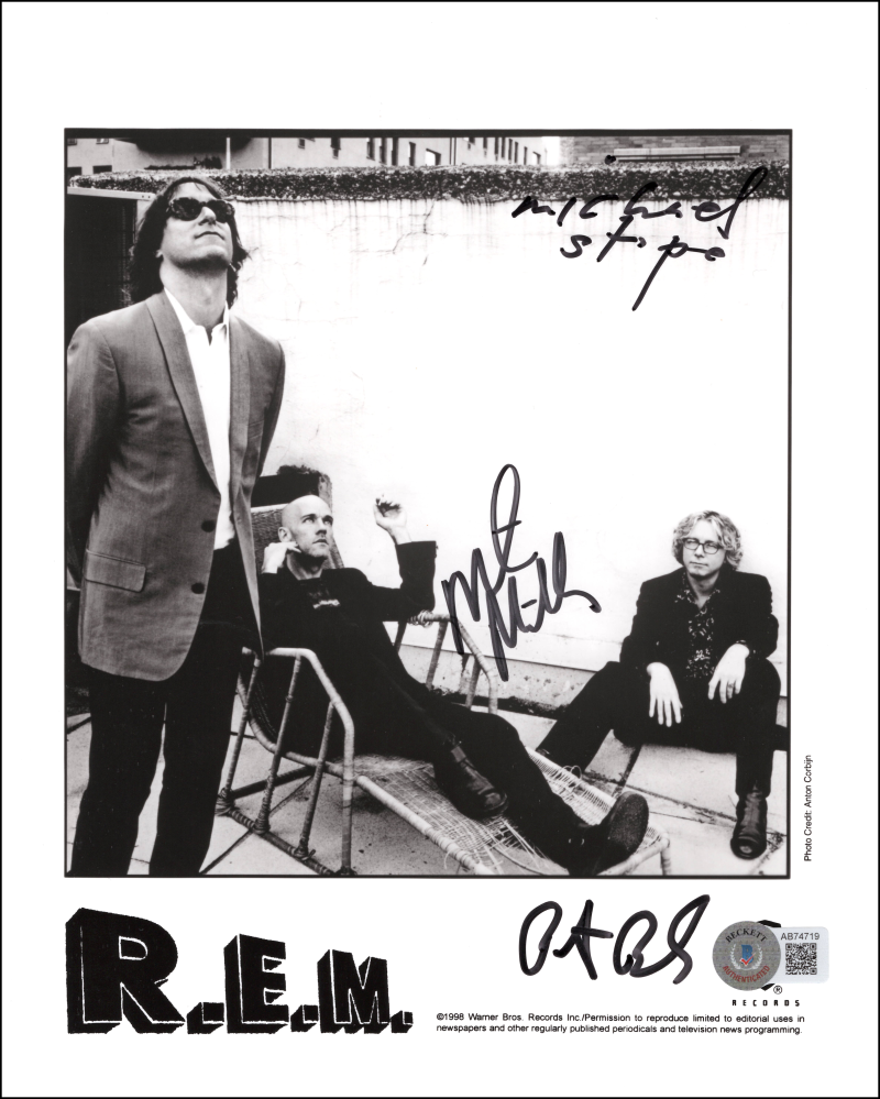 Michael Stipe R.E.M. サイン入写真集 REM R.E.M. Band Signed Autograph 8x10 Original Promo Photo - Michael