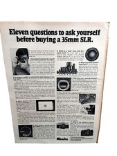 1977 Minolta 35mm SLR Camera Lenses Vintage Print Ad Photography