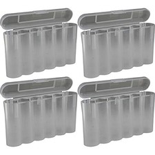 4 Clear 18650  CR123A 6 Battery Holder Storage Case for 18650 Batteries