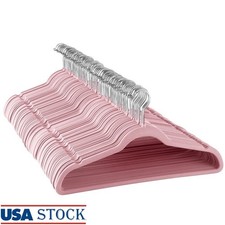 Flocked Velvet Hangers Non Slip 360 Swivel Hook Durable Heavy Duty 100 Count New