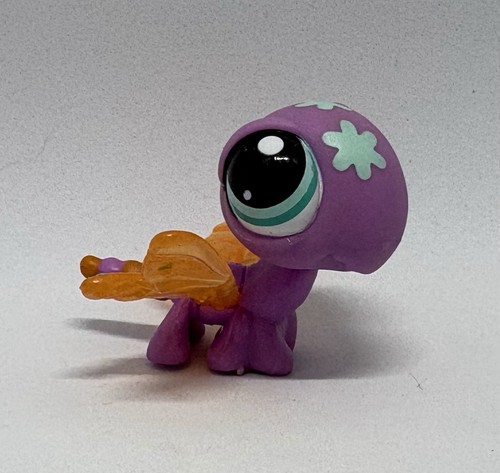 Littlest Pet ShopDragonfly Purple Orange Wings Flowers Pretty Pairs LPS - Picture 2 of 9