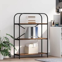 BüCherregal 3 Ebenen 80 X 30 X 109 Cm Holzwerkstoff Altholz