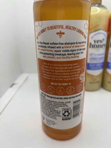 Yes! Honey Shampoo/Conditioner Lot Ultra Repair Damaged Hair Silky Smooth Frizzy - Picture 2 of 5