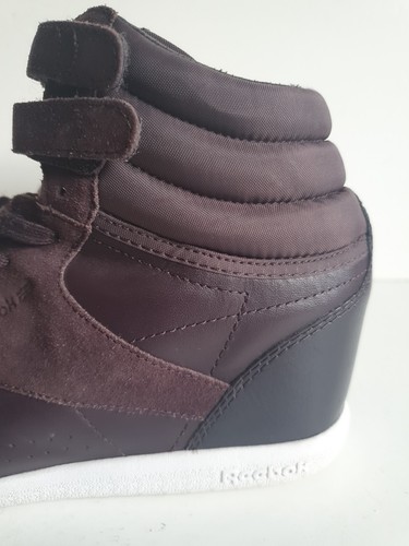 Reebok Classic Womens High Hi Top Hidden Wedge Heel Purple - Picture 2 of 24