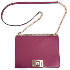 Bolso de hombro de cuero rojo Furla Cilegia Mimi bolso bandolera cadena dorada DEFECTUOSO