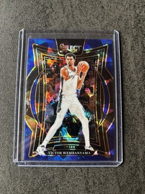 Victor Wembanyama Select Blue Cracked Ice Prizm Spurs Concourse