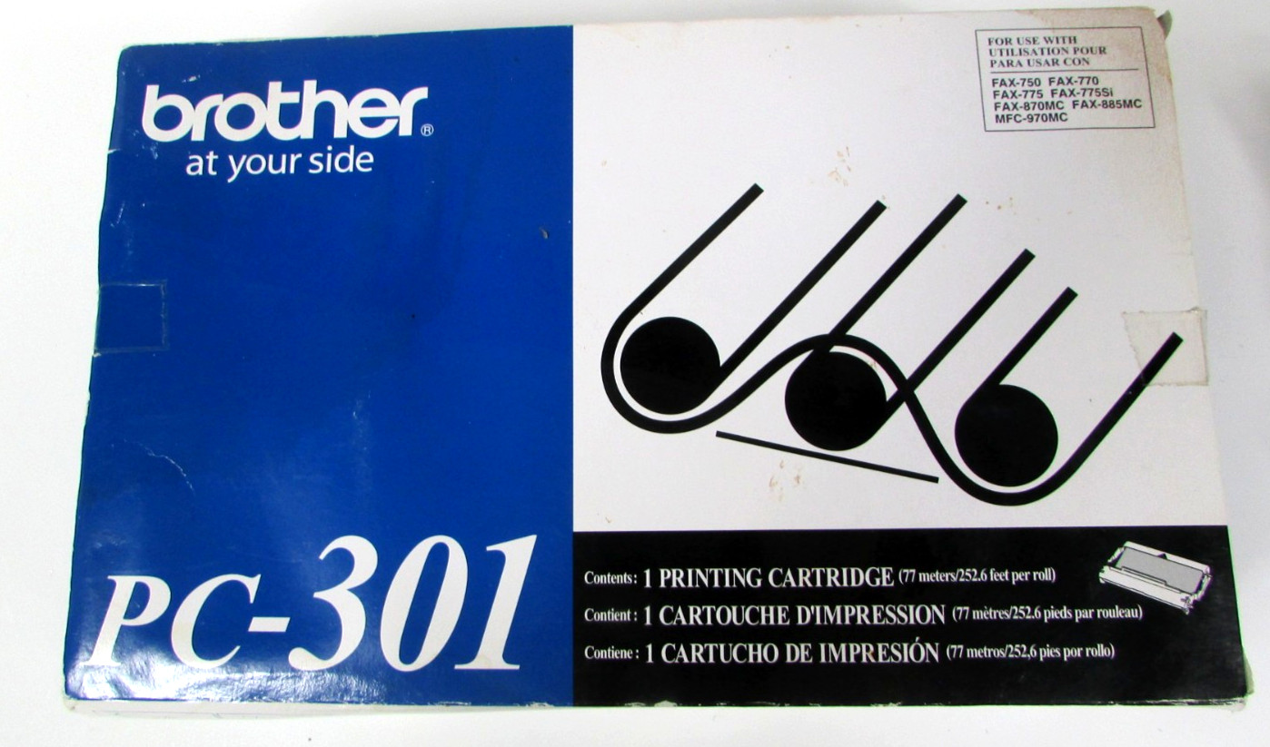Brother PC 301 Printing Fax Cartridges, 750, 770, 775, 870MC, 885MC